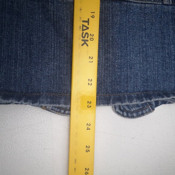 C.J. Banks Ladies Size X = (US 14W) Full Zip Medium Wash Jean Jacket - Picture 11 of 11